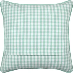 Coussin décoratif motif vichy en polycoton