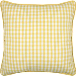 Coussin décoratif motif vichy en polycoton
