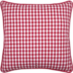 Coussin décoratif motif vichy en polycoton