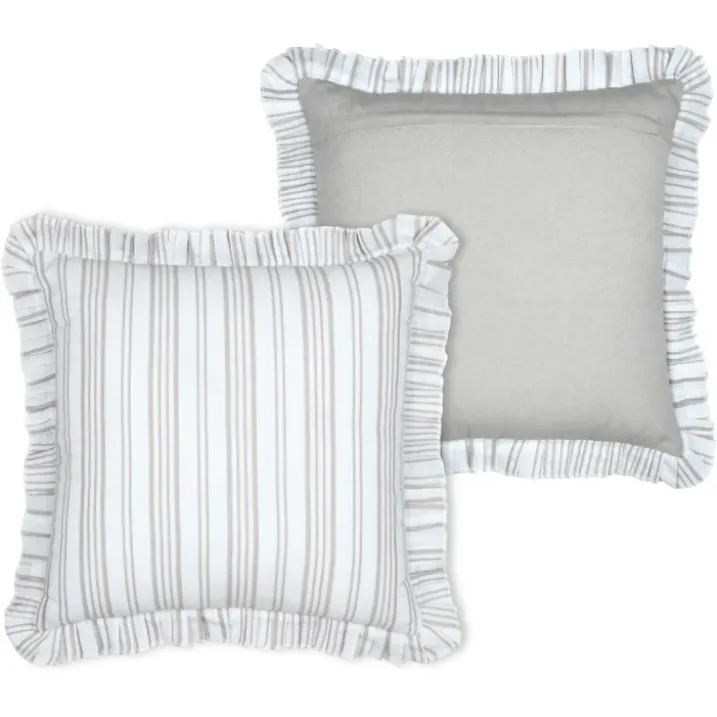 Coussin décoratif à rayures verticales