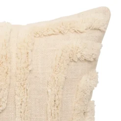 Coussin décoratif tufté en coton à motifs en relief