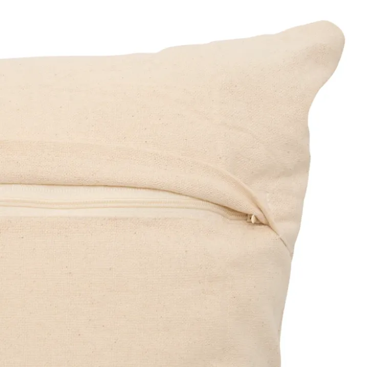 Coussin décoratif tufté en coton à motifs en relief