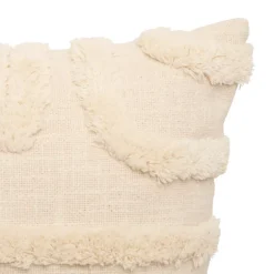 Coussin décoratif tufté en coton à motifs en relief