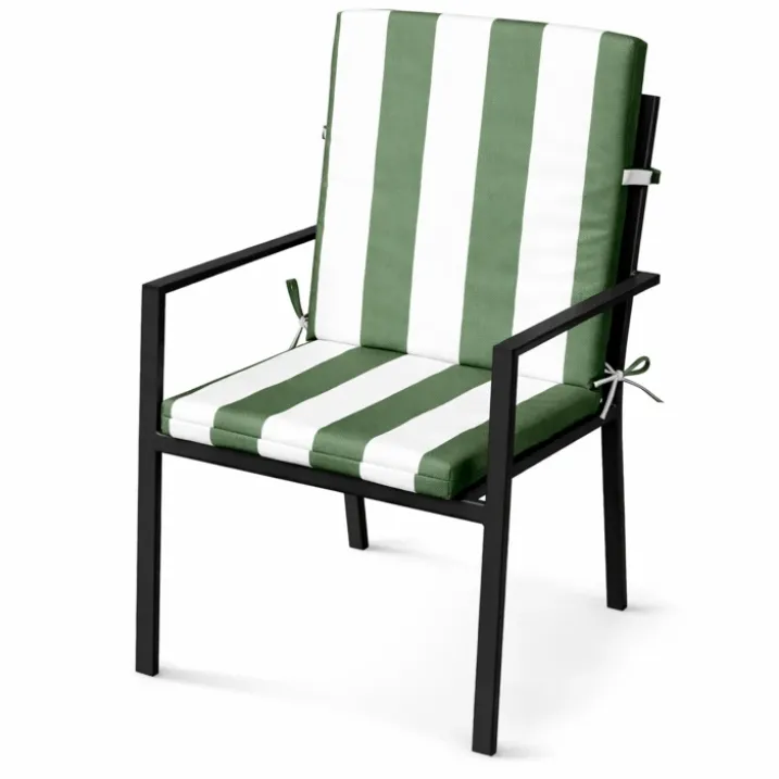 Coussin de fauteuil assise et dossier imperméableà rayures ARCACHON