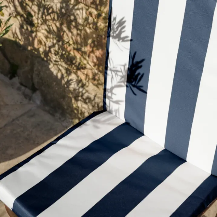 Coussin de fauteuil assise et dossier imperméableà rayures ARCACHON