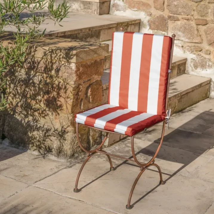 Coussin de fauteuil assise et dossier imperméableà rayures ARCACHON