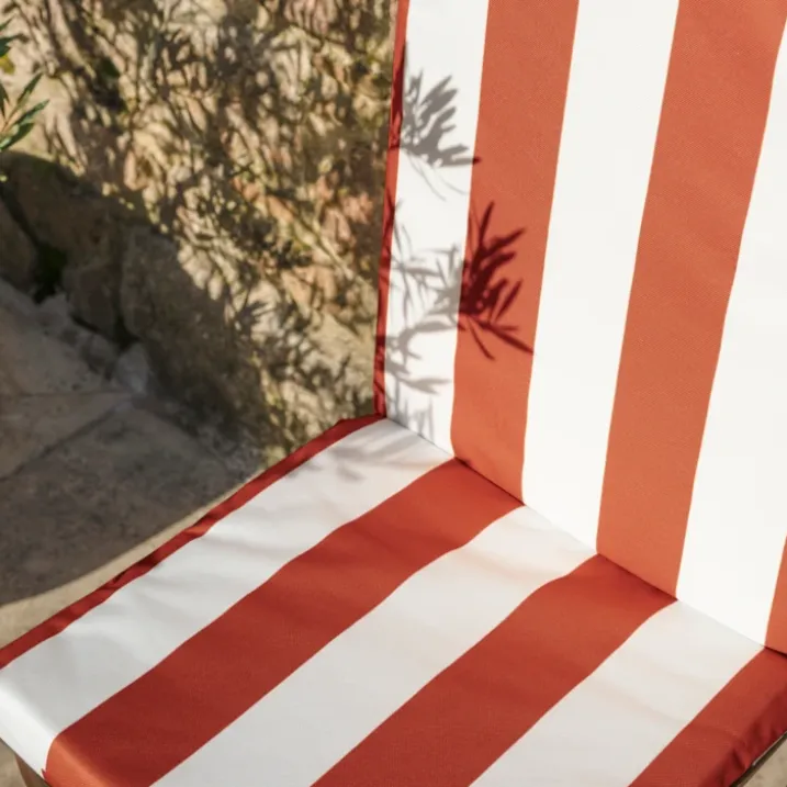 Coussin de fauteuil assise et dossier imperméableà rayures ARCACHON