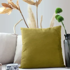 Coussin dehoussable en velours