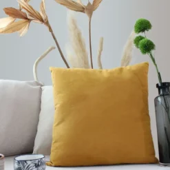 Coussin dehoussable en velours
