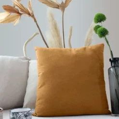Coussin dehoussable en velours