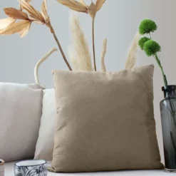 Coussin dehoussable en velours