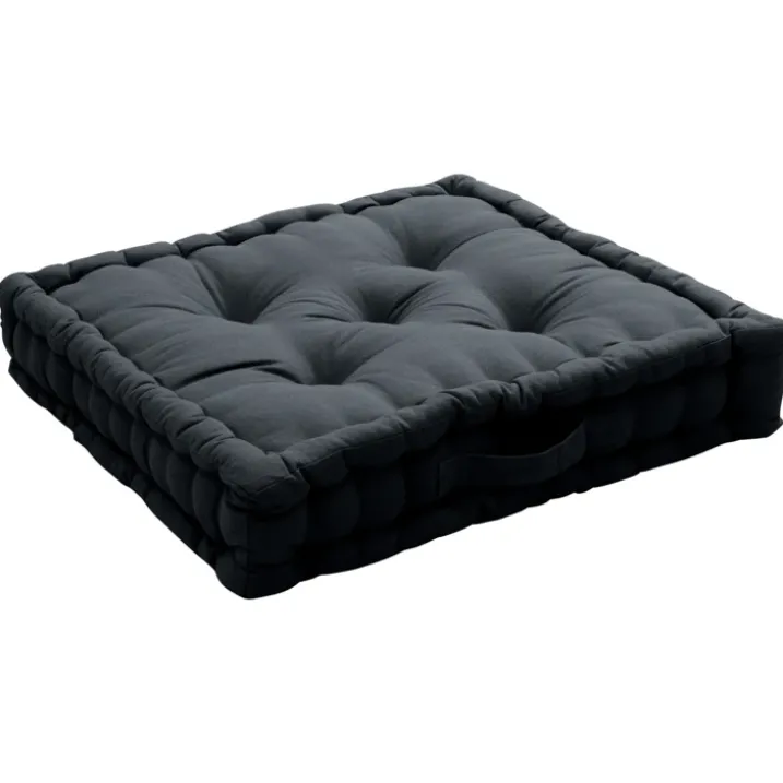 Coussin de sol uni en pur coton