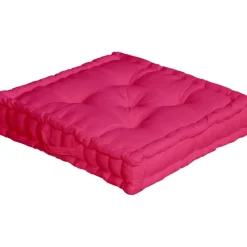 Coussin de sol uni en pur coton
