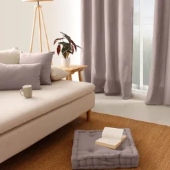 Coussin de sol uni en pur coton