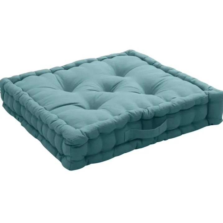 Coussin de sol uni en pur coton