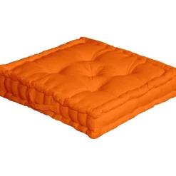 Coussin de sol uni en pur coton