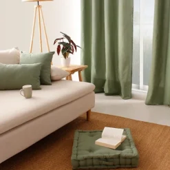 Coussin de sol uni en pur coton