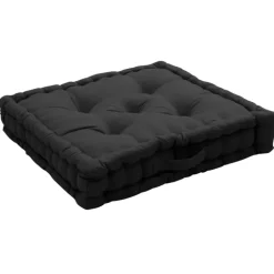 Coussin de sol uni en pur coton
