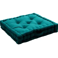 Coussin de sol uni en pur coton