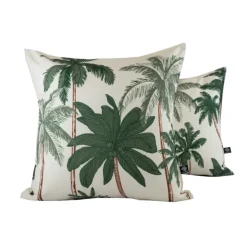 Coussin d'extérieur déperlant imprimé palmiers