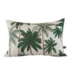 Coussin d'extérieur déperlant imprimé palmiers