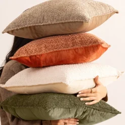 Coussin déhoussable bouclette rectangle