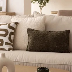 Coussin déhoussable bouclette rectangle