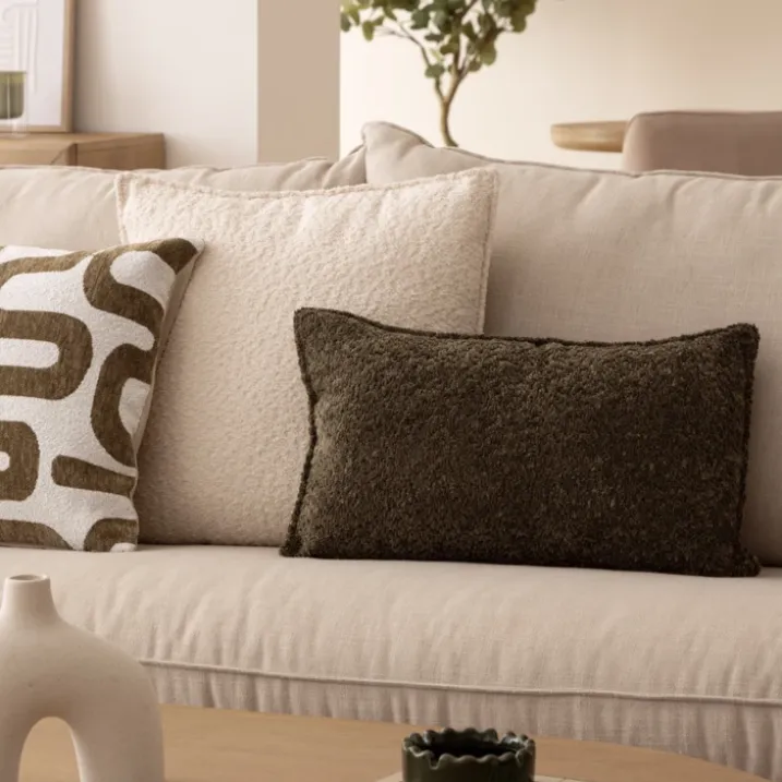 Coussin déhoussable bouclette rectangle