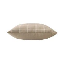 Coussin déhoussable à carreaux en poly-coton tissé