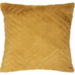 Coussin déhoussable effet imitation fourrure