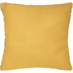 Coussin déhoussable effet imitation fourrure