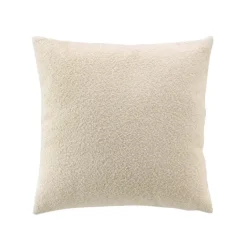 Coussin déhoussable en bouclette unie