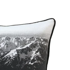 Coussin déhoussable en coton recyclé imprimé au recto/verso