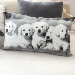 Coussin déhoussable en coton recyclé
