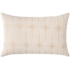Coussin déhoussable en polycoton à imprimé métallisé