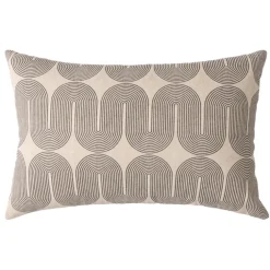 Coussin déhoussable en polycoton à imprimé métallisé