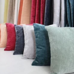 Coussin déhoussable en velours