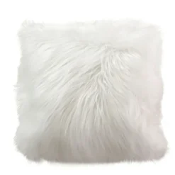 Coussin déhoussable imitation fourrurelong poil