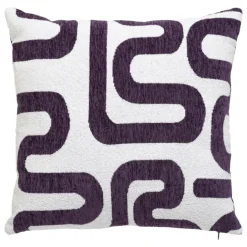 Coussin déhoussable jacquard chenille avec dos en velours