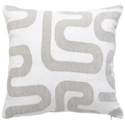 Coussin déhoussable jacquard chenille avec dos en velours