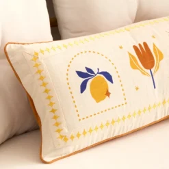 Coussin déhoussable motif graphique