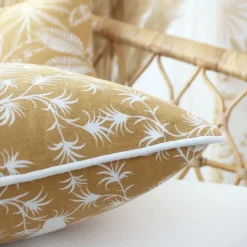 Coussin déhoussable style végétal