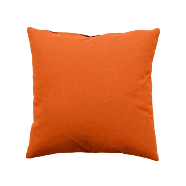 Coussin déhoussable uni en coton