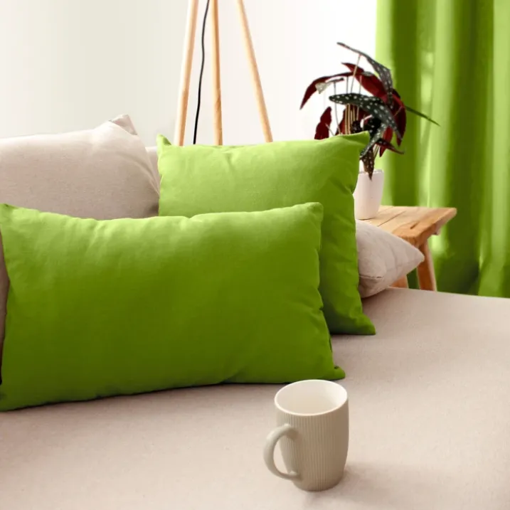 Coussin déhoussable uni en coton