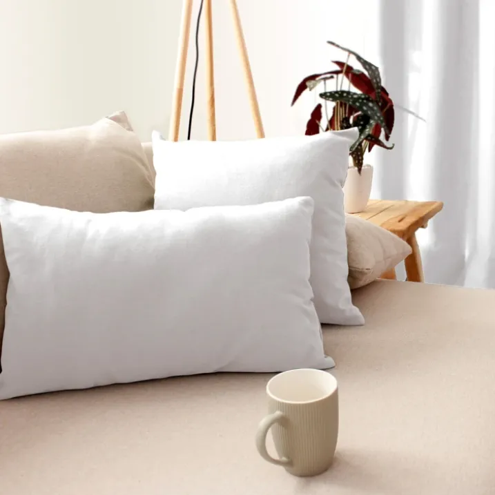 Coussin déhoussable uni en coton
