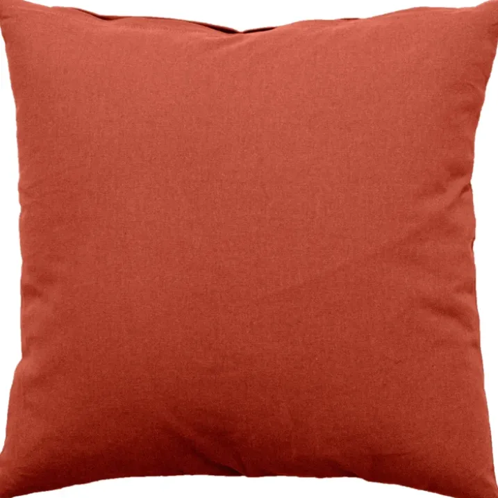 Coussin déhoussable uni en coton
