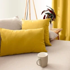 Coussin déhoussable uni en coton