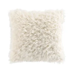 Coussin doux en imitation fourrure avec housse amovible