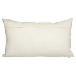 Coussin en coton et macramé