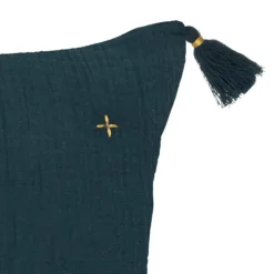 Coussin en gaze de coton brodé
